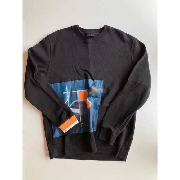 Men's GIVENCHY Black Basketball Star Cotton Fleece Relaxed Sweatshirt, Size XS - Picture 3 of 14